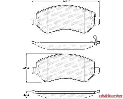 StopTech Brake Rotor, Slotted, Front, Red, Ford Mustang 2015-2023, 305.0856 - 305.08560