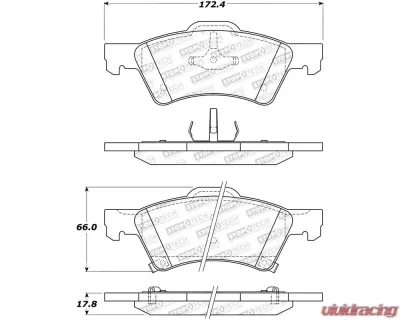 StopTech Brake Rotor, Front, Black, Ford Mustang 2015-2021, 305.0857 - 305.08570