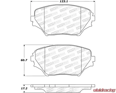 StopTech Brake Pads - Performance for Honda Civic 2006-2011, Red 305.0862 - 305.08620