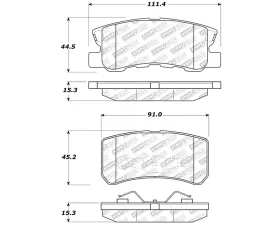 StopTech Performance Brake Pads - Front, Red, Ford Mustang 2015-2023 305.0868