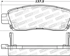 StopTech Brake Pads - Front, Ceramic, Black - Honda Civic 2006-2011 305.0883