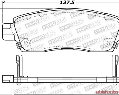 StopTech Brake Pads - Front, Ceramic, Black - Honda Civic 2006-2011 305.0883 - 305.08830