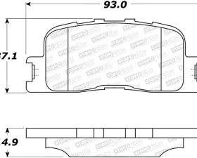 StopTech Brake Pads for Honda Civic 2006-2011, Ceramic, Front, 305.0885