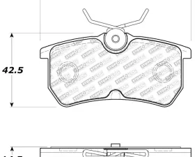 StopTech Brake Pads - Front, Ceramic, Black for Honda Civic 2006-2011 305.0886