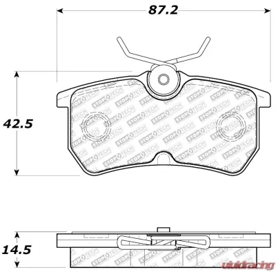 StopTech Brake Pads - Front, Ceramic, Black for Honda Civic 2006-2011 305.0886 - 305.08860