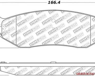 StopTech Performance Brake Pad Set for Honda Civic 2006-2011, 305.0898 - 305.08980