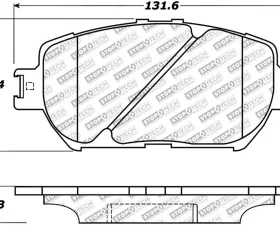 StopTech Brake Pads - Front, High Performance, Red, Honda Civic 2006-2011, 305.0908