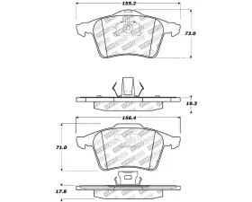 StopTech Street Select Brake Pads Front for Honda Civic 2006-2011, 305.09152