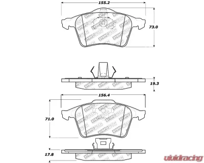 StopTech Street Select Brake Pads Front for Honda Civic 2006-2011, 305.09152 - 305.09152