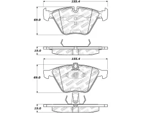 StopTech Performance Brake Pad Set for Ford Mustang 2015-2023, 305.0918