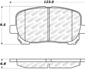 StopTech Brake Pads - Performance for Ford Mustang 2015-2023, Red, 305.0923