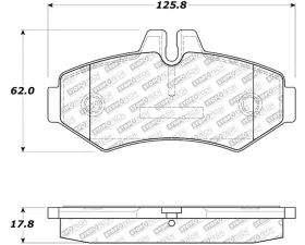StopTech Brake Pads - High Performance, Ceramic, Front, Black - 305.0928 for Ford Mustang 2015-2020
