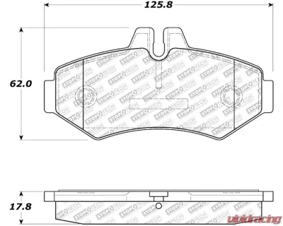 StopTech Brake Pads - High Performance, Ceramic, Front, Black - 305.0928 for Ford Mustang 2015-2020 - 305.09280