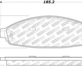 StopTech Brake Pads - Front, Ceramic, Red - Ford Mustang 2015-2023 305.0931