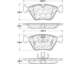 StopTech Brake Pads, Front, Red, for Honda Civic 2006-2011, 305.0946