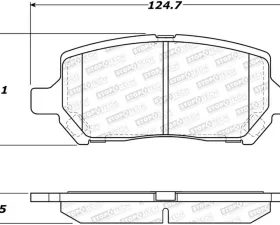 StopTech Performance Brake Pads for Ford Mustang 2015-2023, Red 305.0956