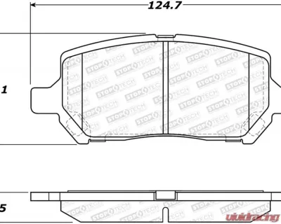 StopTech Performance Brake Pads for Ford Mustang 2015-2023, Red 305.0956 - 305.09560