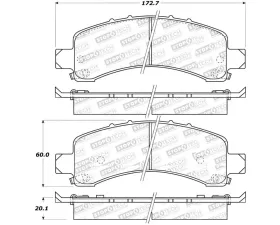 StopTech Performance Brake Pad Set - Front, Red, BMW 3 Series 2007-2013, 305.0974