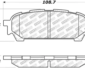 StopTech Brake Pads for Ford Mustang 2015-2022, Ceramic, Front 305.1004