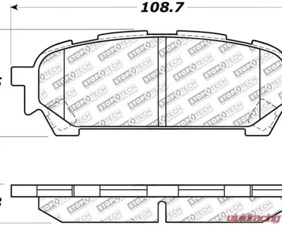 StopTech Brake Pads for Ford Mustang 2015-2022, Ceramic, Front 305.1004 - 305.10040