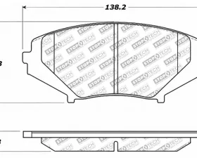StopTech Brake Pads for Honda Civic 2006-2011, Front, Ceramic, 305.1009