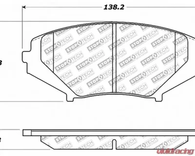 StopTech Brake Pads for Honda Civic 2006-2011, Front, Ceramic, 305.1009 - 305.10090