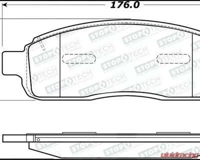 StopTech Brake Pads, Front, Red, for Honda Civic 2016-2021, 305.1011 - 305.10110