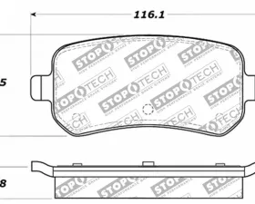 StopTech Brake Pads - Front, Ceramic, Red, Honda Civic 2006-2011 - 305.1021