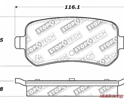StopTech Brake Pads - Front, Ceramic, Red, Honda Civic 2006-2011 - 305.1021 - 305.10210