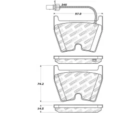 StopTech Brake Pads for Honda Civic 2006-2011, Front, Ceramic, 305.1029
