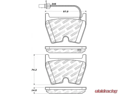 StopTech Brake Pads for Honda Civic 2006-2011, Front, Ceramic, 305.1029 - 305.10290