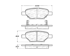 StopTech Brake Pads, Front, Ceramic, Black, Ford Mustang 2015-2023, 305.1033
