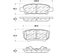 StopTech Performance Brake Pads for Ford Mustang 2015-2023, 305.1037