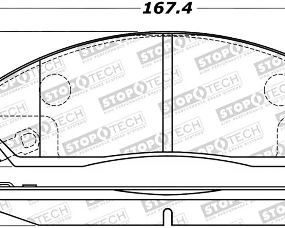 StopTech Performance Brake Pads for Ford Mustang 2015-2023, Red 305.1039 - 305.10390