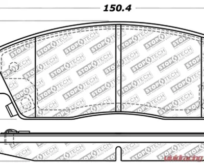 StopTech Brake Pads, Front, Ceramic, Black - Ford Mustang 2015-2023 305.1056 - 305.10560