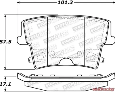 StopTech Performance Brake Pads, Front, Ford Mustang 2015-2023, 305.1057 - 305.10570