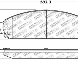 StopTech Brake Pads, Front, Red, for Ford Mustang 2015-2023, 305.1058 - 305.10580 - Image 4