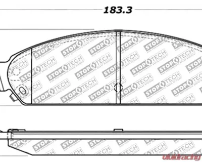StopTech Brake Pads, Front, Red, for Ford Mustang 2015-2023, 305.1058 - 305.10580