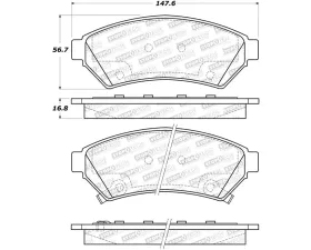StopTech Performance Brake Pads for Ford Mustang 2015-2023, Red 305.1075