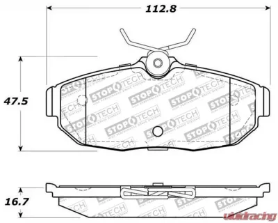 StopTech Performance Brake Pads for Ford Mustang 2015-2023, 305.1082 - 305.10820