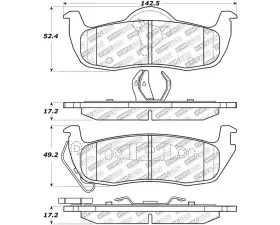StopTech Brake Pads - Front - Red - Ford Mustang 2015-2023 - 305.1087