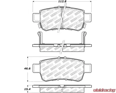 StopTech Brake Pads - Front, Ceramic, Red - Ford Mustang 2015-2023 305.1088 - 305.10880