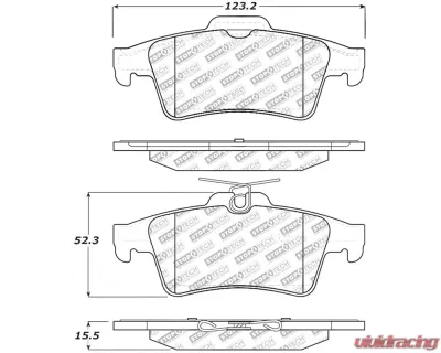 StopTech Performance Brake Pads for Honda Civic 2006-2011, Front, 305.1095 - 305.10950