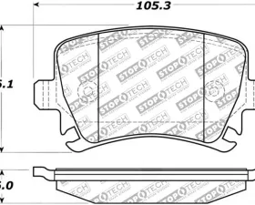 StopTech Brake Rotors, Front, Black, for Honda Civic 2006-2011, 305.1108