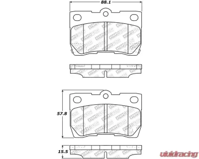 StopTech Brake Pads for Honda Civic 2006-2011, Front, Red, 305.1113 - 305.11130