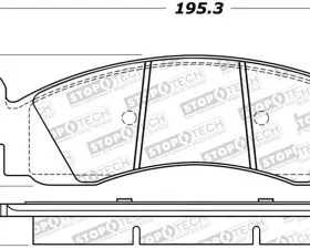 StopTech Brake Pads - Front, Ceramic, Red, Honda Civic 2006-2011, 305.1158