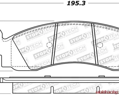 StopTech Brake Pads - Front, Ceramic, Red, Honda Civic 2006-2011, 305.1158 - 305.11580
