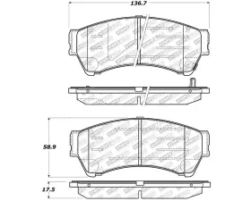 StopTech Brake Pads for Ford Mustang 2015-2023, Ceramic, Front, 305.1164