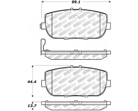 StopTech Brake Pads, Front, Black, Ford Mustang 2015-2023, 305.118