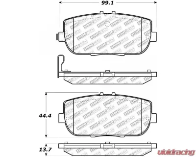 StopTech Brake Pads, Front, Black, Ford Mustang 2015-2023, 305.118 - 305.11800